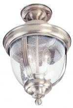  2565-91 - Three Light Brushed Nickel Outdoor Semi-Flush Mount